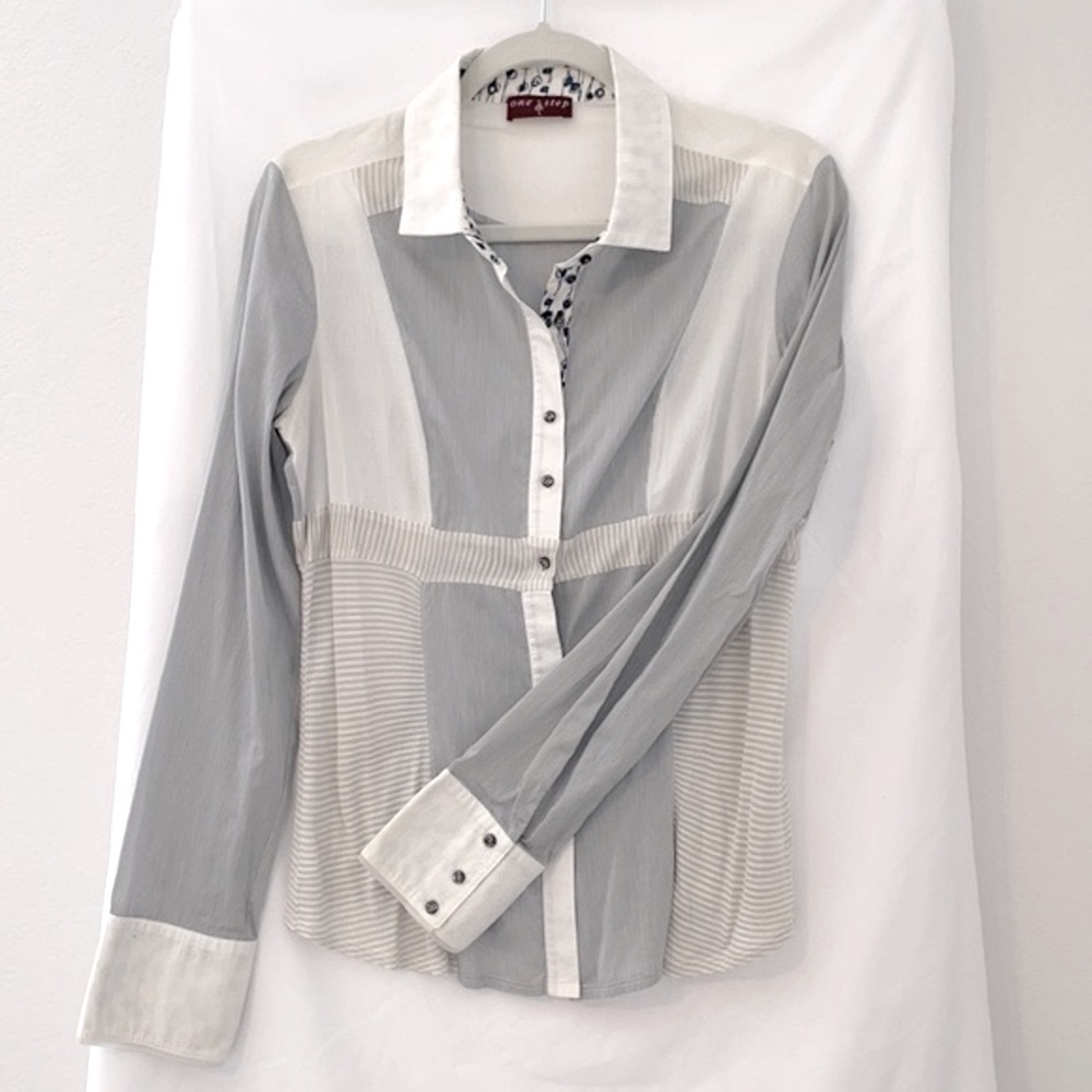 One of a Kind Long-sleeve Shirt by One Step European Brand Size 42 US S/M